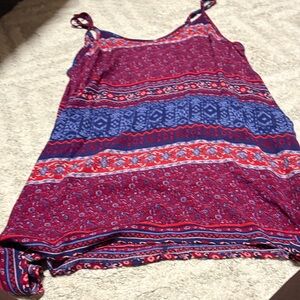 Forever 21 Red and Blue Patterned dress